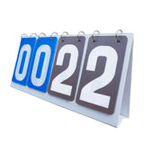 Maxbell 4 digits Flip Score Board Large Game for Tennis Ball Basketball Volleyball Gray Blue