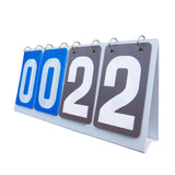 Maxbell 4 digits Flip Score Board Large Game for Tennis Ball Basketball Volleyball Gray Blue