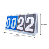 Maxbell 4 digits Flip Score Board Large Game for Tennis Ball Basketball Volleyball Gray Blue