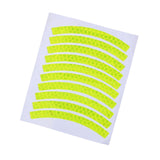 Maxbell Reflective Stickers Tire Applique Wheel Decals for Bikes Outdoor Accessories yellow