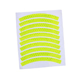 Maxbell Reflective Stickers Tire Applique Wheel Decals for Bikes Outdoor Accessories yellow