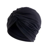 Maxbell Women Turban Hat Cover Cap Stretch Hijab Pre Tied Knot Muslim Fashion Black