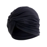 Maxbell Women Turban Hat Cover Cap Stretch Hijab Pre Tied Knot Muslim Fashion Black