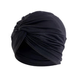 Maxbell Women Turban Hat Cover Cap Stretch Hijab Pre Tied Knot Muslim Fashion Black