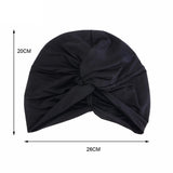 Maxbell Women Turban Hat Cover Cap Stretch Hijab Pre Tied Knot Muslim Fashion Black