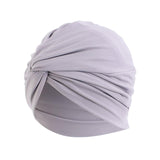 Maxbell Women Turban Hat Cover Cap Stretch Hijab Pre Tied Knot Muslim Fashion Gray