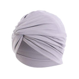 Maxbell Women Turban Hat Cover Cap Stretch Hijab Pre Tied Knot Muslim Fashion Gray