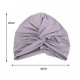 Maxbell Women Turban Hat Cover Cap Stretch Hijab Pre Tied Knot Muslim Fashion Gray