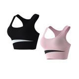 Maxbell Women Sports Bra Tops Vest Shockproof Breathable for Gym Workout Black