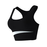 Maxbell Women Sports Bra Tops Vest Shockproof Breathable for Gym Workout Black