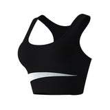 Maxbell Women Sports Bra Tops Vest Shockproof Breathable for Gym Workout Black