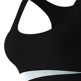 Maxbell Women Sports Bra Tops Vest Shockproof Breathable for Gym Workout Black