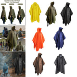 Maxbell Wet Weather Rain Poncho with Pocket Reusable Adult Emergency Outdoor Yellow
