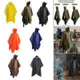 Maxbell Wet Weather Rain Poncho with Pocket Reusable Adult Emergency Outdoor Yellow