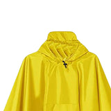 Maxbell Wet Weather Rain Poncho with Pocket Reusable Adult Emergency Outdoor Yellow