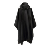 Maxbell Wet Weather Rain Poncho with Pocket Reusable Adult Emergency Outdoor Black