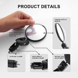 Maxbell 2Pcs Mountain Bike Handlebar Mirror Bicycle Rear View Mirrors Safety Cycling