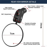Maxbell 2Pcs Mountain Bike Handlebar Mirror Bicycle Rear View Mirrors Safety Cycling