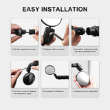 Maxbell 2Pcs Mountain Bike Handlebar Mirror Bicycle Rear View Mirrors Safety Cycling
