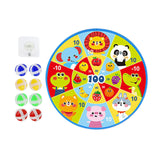 Maxbell Cartoon board Toys Home Wall Mounted with 8 Sticky Balls Games fruit animals