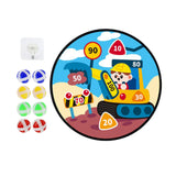 Maxbell Cartoon board Toys Home Wall Mounted with 8 Sticky Balls Games excavator