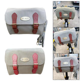 Maxbell Folding Bike Handlebar Bag Water Resistant Outdoor Bicycle Front Basket Gray