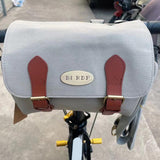 Maxbell Folding Bike Handlebar Bag Water Resistant Outdoor Bicycle Front Basket Gray