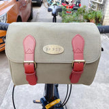 Maxbell Folding Bike Handlebar Bag Water Resistant Outdoor Bicycle Front Basket Light Green