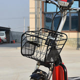 Maxbell Electric Bike Metal Basket Durable Easy to Install for Cycling Shopping