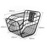 Maxbell Electric Bike Metal Basket Durable Easy to Install for Cycling Shopping