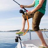 Maxbell Kayak Paddle Leash Safety Rod Leash with Adjustable Self Adhesive Sticker Blue