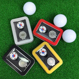 Maxbell Golf Ball Markers with Golf Hat Clips Attaches Easily to Golf Cap Sturdy Black