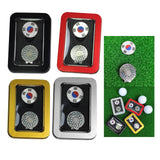 Maxbell Golf Ball Markers with Golf Hat Clips Attaches Easily to Golf Cap Sturdy Black