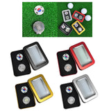 Maxbell Golf Ball Markers with Golf Hat Clips Attaches Easily to Golf Cap Sturdy Black