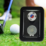 Maxbell Golf Ball Markers with Golf Hat Clips Attaches Easily to Golf Cap Sturdy Black