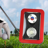 Maxbell Golf Ball Markers with Golf Hat Clips Attaches Easily to Golf Cap Sturdy Red