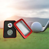 Maxbell Golf Ball Markers with Golf Hat Clips Attaches Easily to Golf Cap Sturdy Red