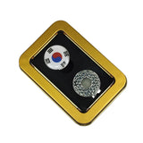 Maxbell Golf Ball Markers with Golf Hat Clips Attaches Easily to Golf Cap Sturdy Gold