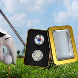 Maxbell Golf Ball Markers with Golf Hat Clips Attaches Easily to Golf Cap Sturdy Gold