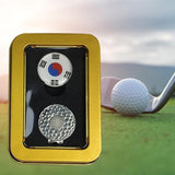 Maxbell Golf Ball Markers with Golf Hat Clips Attaches Easily to Golf Cap Sturdy Gold