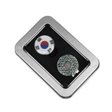 Maxbell Golf Ball Markers with Golf Hat Clips Attaches Easily to Golf Cap Sturdy Silver