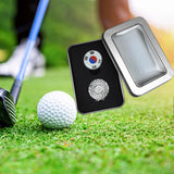 Maxbell Golf Ball Markers with Golf Hat Clips Attaches Easily to Golf Cap Sturdy Silver