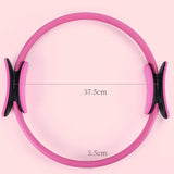 Maxbell Pilates Resistance Ring Yoga Circle Dual Handles Training for Fitness Thighs Pink