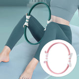 Maxbell Pilates Resistance Ring Yoga Circle Dual Handles Training for Fitness Thighs Pink