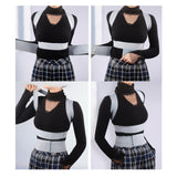 Maxbell Adjustable Posture Corrector Upper Back Belt Breathable Home L