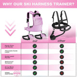 Maxbell Kids Ski and Snowboard Harness Winter Sports Learn to Ski Safely Ski Halter Pink