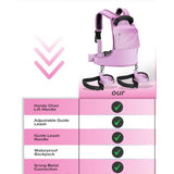 Maxbell Kids Ski and Snowboard Harness Winter Sports Learn to Ski Safely Ski Halter Pink