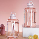 Maxbell Portable Water Bottle Marker Wide Mouth Drinking for sports Running 1500ml Pink