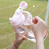 Maxbell Portable Water Bottle Marker Wide Mouth Drinking for sports Running 1500ml Pink