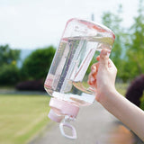 Maxbell Portable Water Bottle Marker Wide Mouth Drinking for sports Running 1500ml Pink